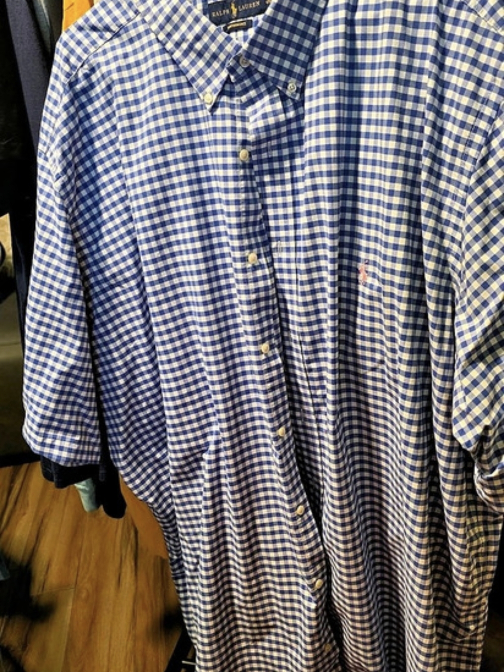 Polo Ralph Lauren Classic Fit Gingham Short-Sleeve Oxford Shirt Men's 4xlt2